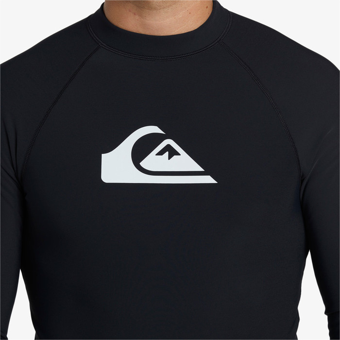 2023 Quiksilver Mens Heater Long Sleeve Rash Vest EQYWR03308 - Black